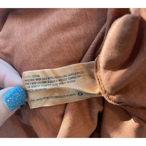 Wild Fable Women's Rust Brown Orange Cropped Short Sleeve Crew Neck T-Shirt Top - Picture 5 of 6